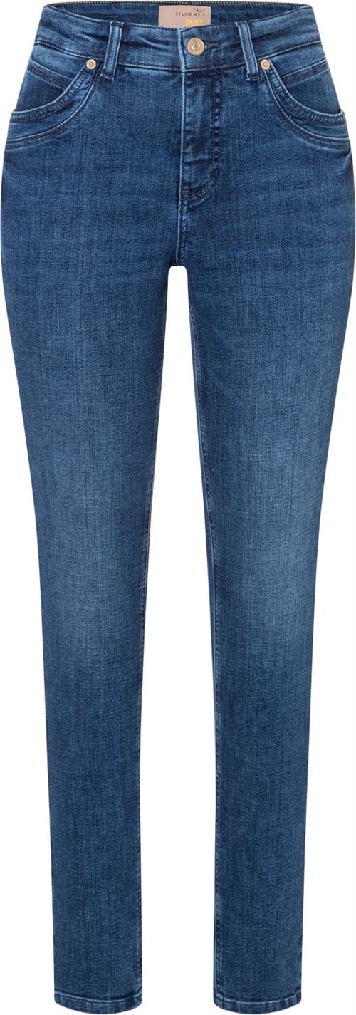 MAC Jeans MEL Kvinde Dark Blue Modern Wash Skinny Jeans Str W34 / L30 - hos Magasin