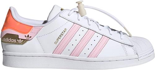 adidas Superstar Kvinde Ftwwht/clpink/solred Sneakers Str 4 - Læder hos Magasin