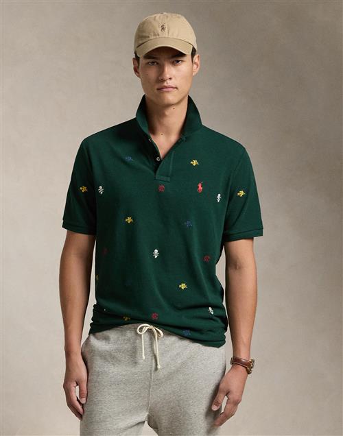 Se Polo Ralph Lauren 20/1 Meshssl-psh Mand Moss Agate Kortærmede Poloer Slim Fit Str S - Bomuld hos Magasin ved Magasin