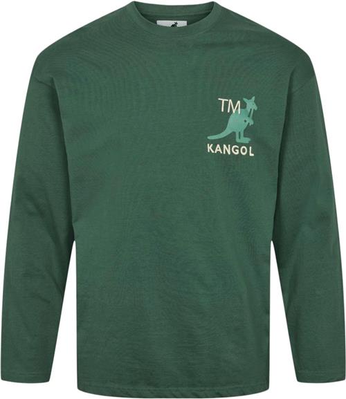 Kangol Harlem M04 Longsleeve T-shirt Mand Dark Green Langærmede T-shirts Str XL - Bomuld hos Magasin