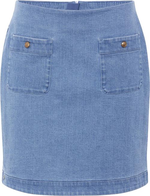 PBO ¤ Marmonti Skirt ¤ Kvinde Light Blue Denim Korte Nederdele Str 40 - Denim hos Magasin