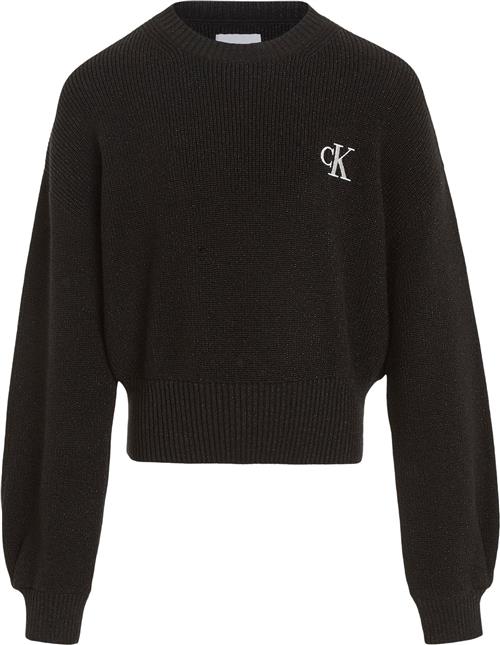 Calvin Klein Festive Lurex Sweater Str 10 år - Beh Sweatshirts hos Magasin