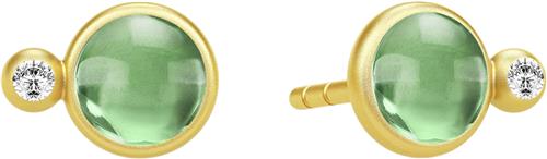 Julie Sandlau Prime Earstuds Gold/green One size - Ørestikker hos Magasin