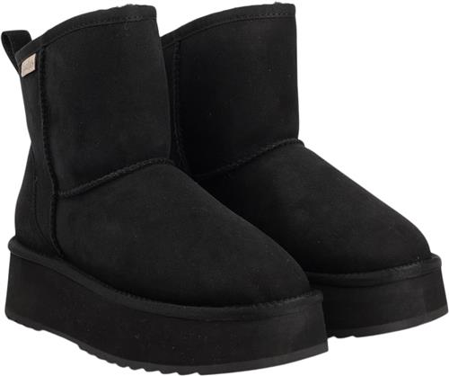 Lovelies Laveno Suede Boots W/ Shearling Kvinde Black Vinterstøvler Str 39 - Læder hos Magasin