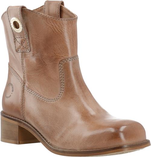 Cashott Casvilma Pull On Low Cut Boot Waxy Leather Kvinde Cognac Cowboy & Biker Str 41 - hos Magasin