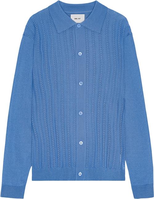 NN07 Thor LS Polo 6584 Mand Blue Jasper Cardigans Str S - hos Magasin