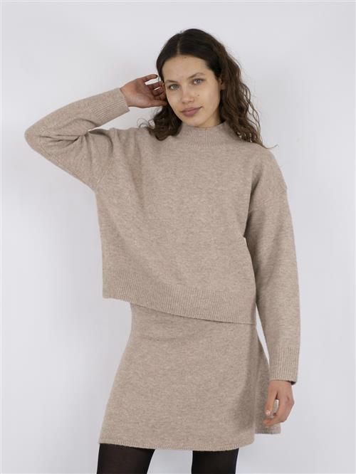 Se Neo Noir Paulina Knit Blouse Kvinde Sand Melange Sweaters Str 36 - hos Magasin ved Magasin