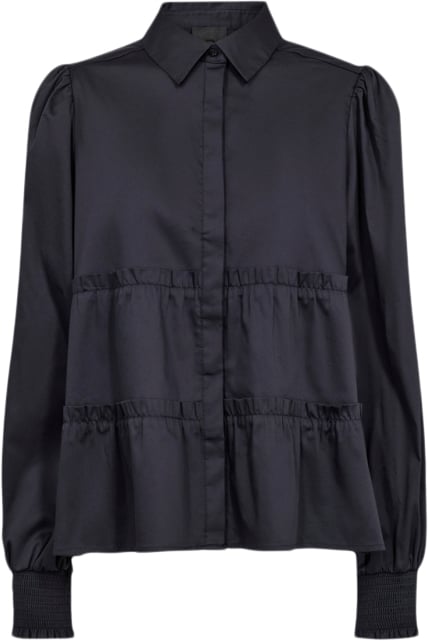 Levete room Lrisla Solid 95 Kvinde L200 - Dark Navy Skjorter Str XL - Bomuld hos Magasin