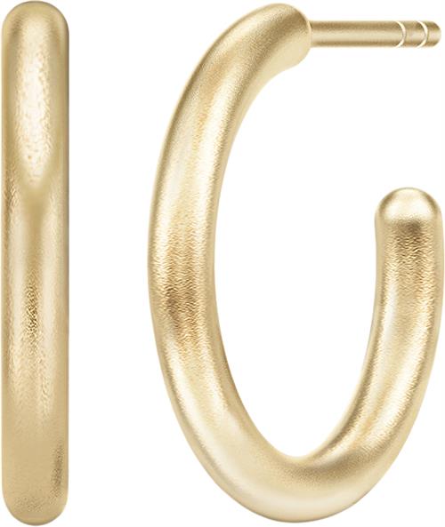 Julie Sandlau Classic Medium Hoops Gold One size - Creoler hos Magasin