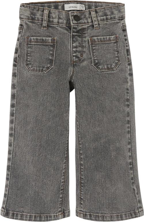 Lil' Atelier Nmfbella HW Wide Jeans 4544ms LIL Str 104 - Light Grey Denim Jeans Denim hos Magasin