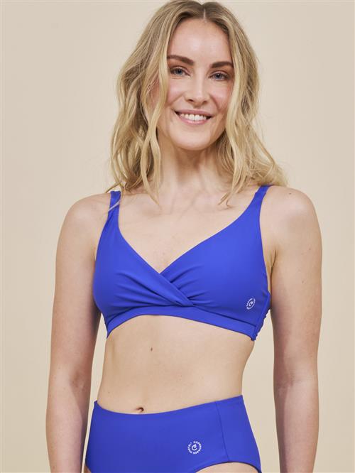 Se Cartel Copenhagen Istana Draperet Bikini top Cartel Blue Bikinitoppe Str XS - Nylon hos Magasin ved Magasin