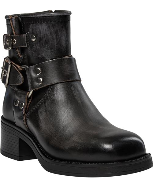 Pavement Zevil Vintage Kvinde Black Matte Cowboy & Biker Str 38 - Læder hos Magasin