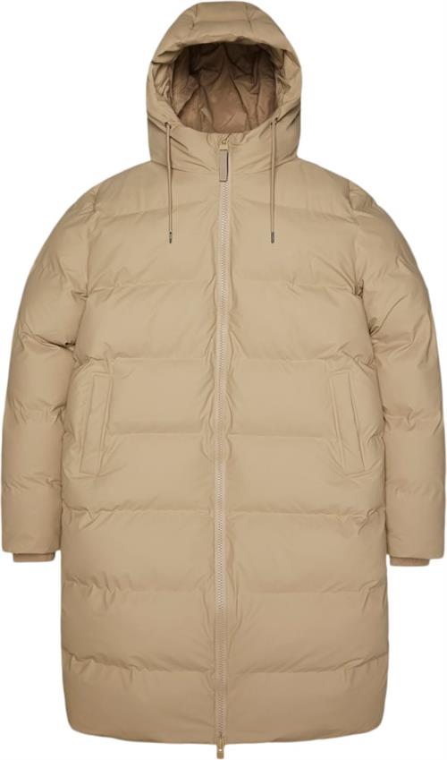 Rains Alta Longer Puffer Jacket W3t4 Kvinde Sand Regnjakker Str M - hos Magasin