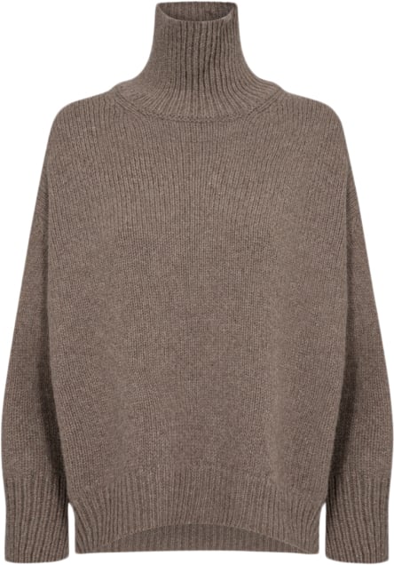 Levete room Lrperle 3 Kvinde L9852 - Taupe Gray Melange Sweaters Str L/XL - hos Magasin