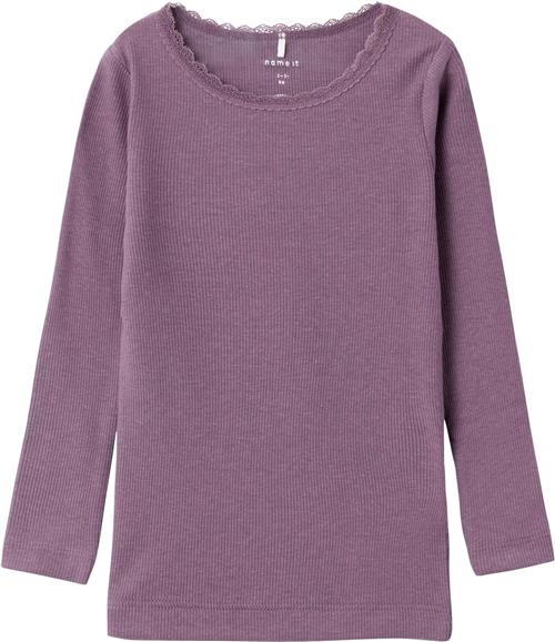 Name It Nmfkab LS TOP Noos Str 98 - Arctic Dusk Langærmede T-shirts hos Magasin