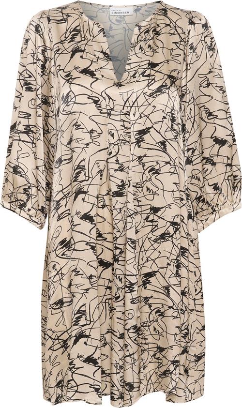 Karen by Simonsen Marbellakb Indie Dress Kvinde Marbella Print Peyote Midi Kjoler Str 42 - hos Magasin