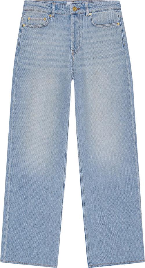 Ganni Overdyed Heavy Denim Izey Kvinde Tint Wash Wide Jeans Str 25 Denim - hos Magasin