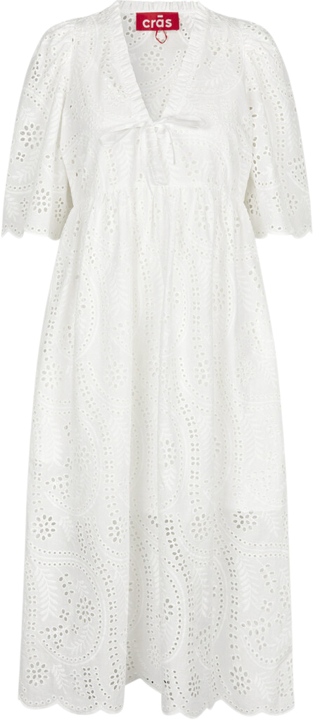 Cras Breezecras Dress Kvinde White Midi Kjoler Str 38 - hos Magasin