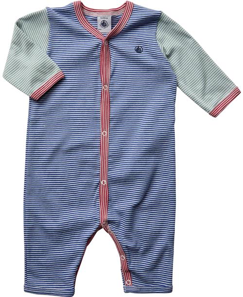 Petit Bateau Footless Sleepsuit 3M Str 24M - Calvin/marshmallow Nattøj hos Magasin