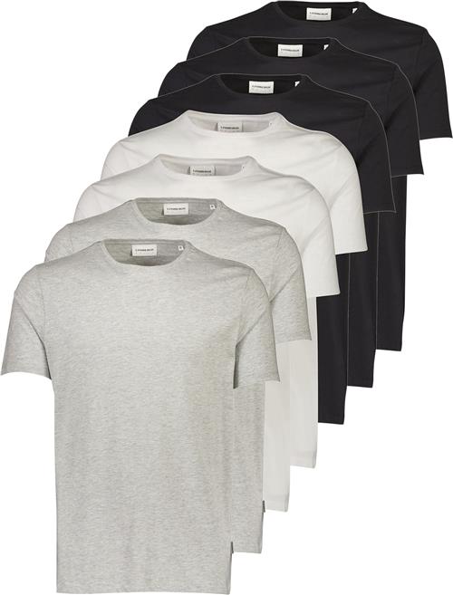 Se Lindbergh 7pack T-shirt Mand Wh/wh/wh/bl/bl/gr/gr Kortærmede T-shirts Str S - hos Magasin ved Magasin