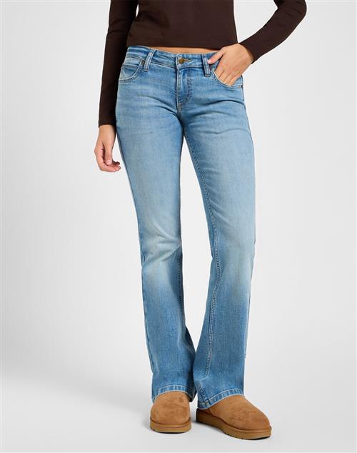 Lee Jessica Kvinde Blå Flared Jeans Str 24/31 - Denim hos Magasin