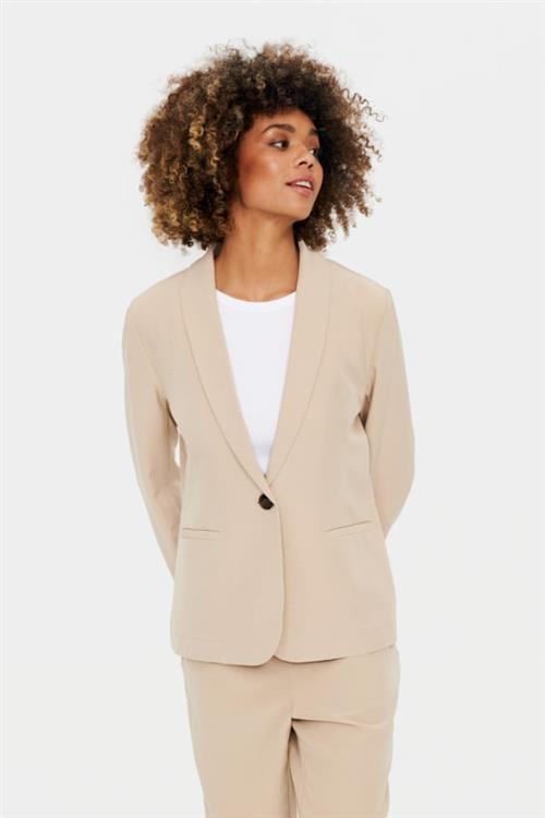 Saint Tropez Celestsz Blazer Kvinde Cement Blazere Regular Fit Str S - hos Magasin