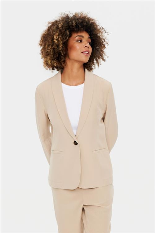 Saint Tropez Celestsz Blazer Kvinde Cement Blazere Regular Fit Str XXL - hos Magasin