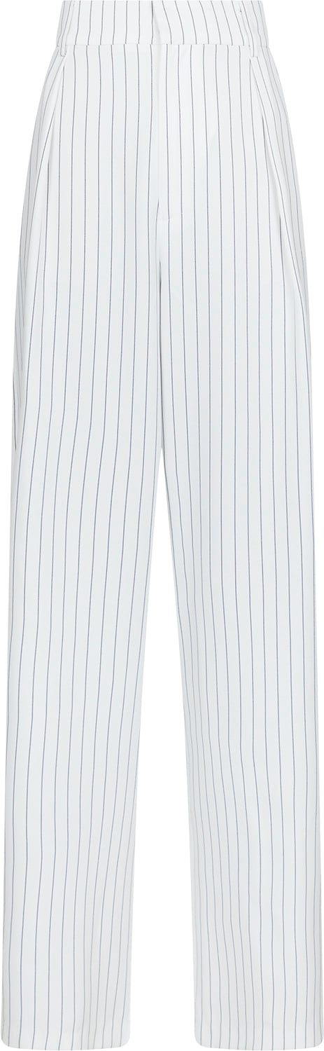 Se Neo Noir Alessandra Pinstripe Pants Kvinde Hvid Bukser Med Brede Ben Str 40 - hos Magasin ved Magasin