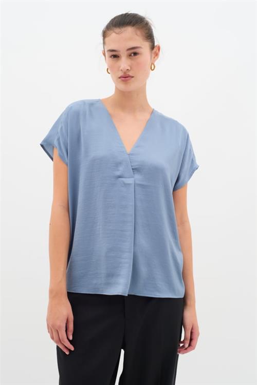 Se InWear Rindaiw Top Kvinde Flint Stone Kortærmede Bluser Loose Fit Str 40 - hos Magasin ved Magasin