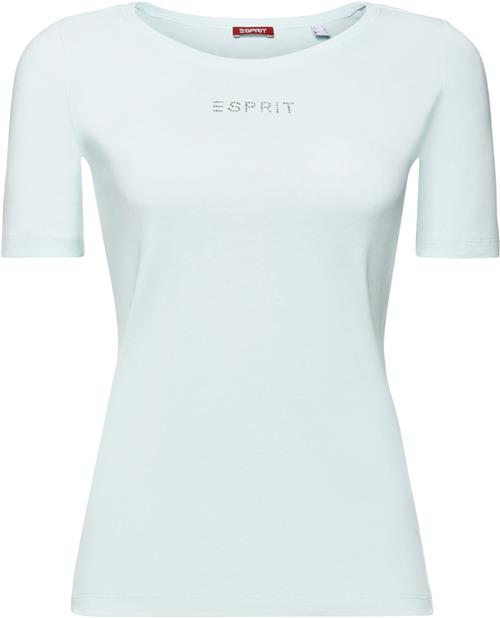 Esprit F_Rhinstone tee Kvinde Light Aqua Green Kortærmede T-shirts Str XS - hos Magasin