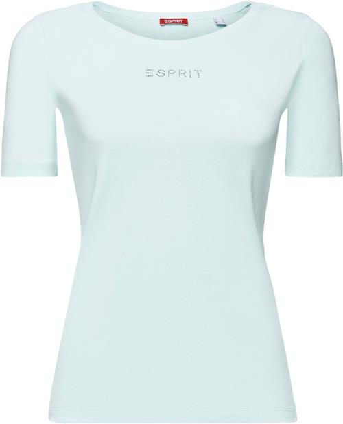 Esprit F_Rhinstone tee Kvinde Light Aqua Green Kortærmede T-shirts Str XXL - hos Magasin