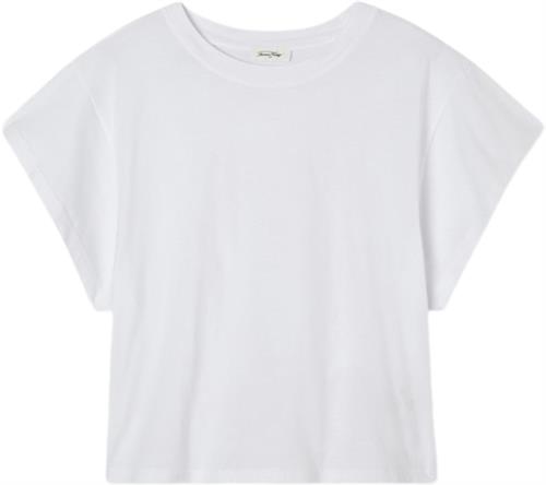 American Vintage Vup02bh24 Kvinde White Kortærmede T-shirts Str M - Bomuld hos Magasin