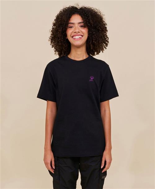 Cartel Copenhagen Cartel Scallop Embroidered Tee Kvinde Nero Kortærmede T-shirts Str L - hos Magasin