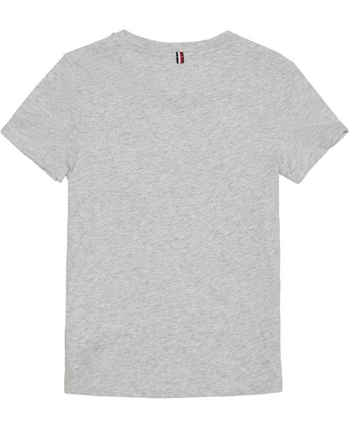 Se Tommy Hilfiger Tshirt Str 8 år / 128 cm - Grå Kortærmede T-shirts Bomuld hos Magasin ved Magasin