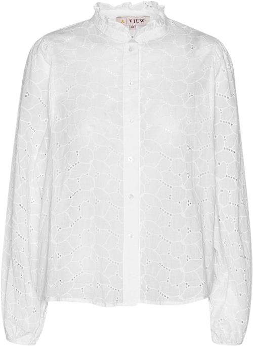 A-VIEW Karla Shirt Kvinde White Langærmede Bluser Str 40 - hos Magasin