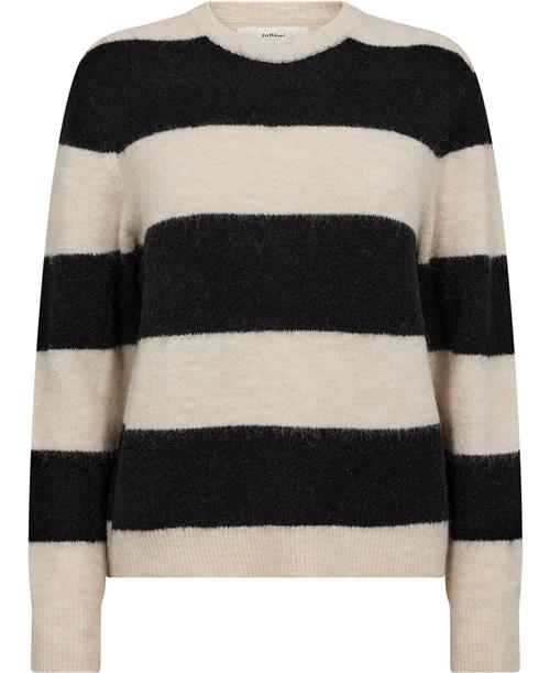 InWear Harrietiw Stripe Pullover Kvinde Black/vanilla Sweaters Regular Fit Str M - hos Magasin