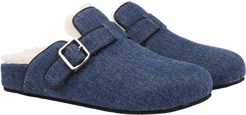 Se Lovelies Nesso Skin Mules With Adjustable Bucket Kvinde Denim Flade Sandaler Str 38 - Gummi hos Magasin ved Magasin