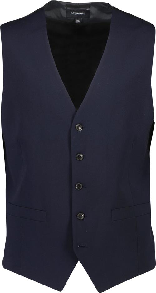 Se Lindbergh Superflex Waistcoat Mand Mørkeblå Veste Str 48 - hos Magasin ved Magasin