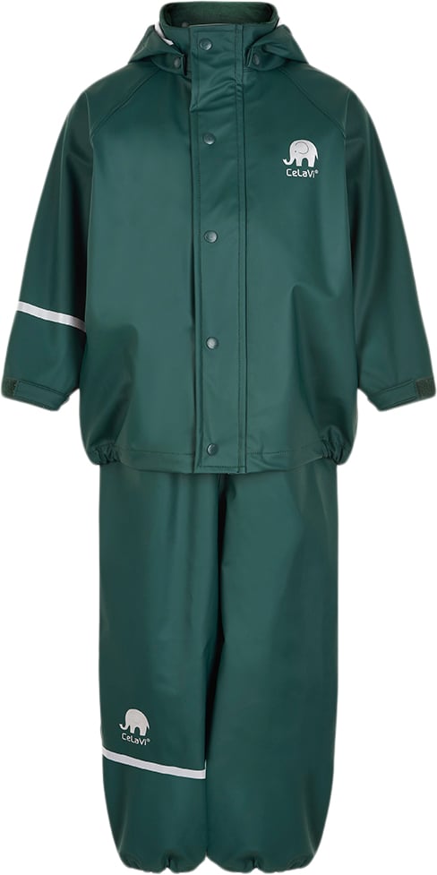 CeLaVi Basic Rainwear set Solid PU Str 140 Unisex - Ponderosa Pine Regntøj hos Magasin