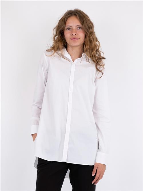 Neo Noir Margit C Poplin Shirt Kvinde White Langærmede Skjorter Str 42 - hos Magasin