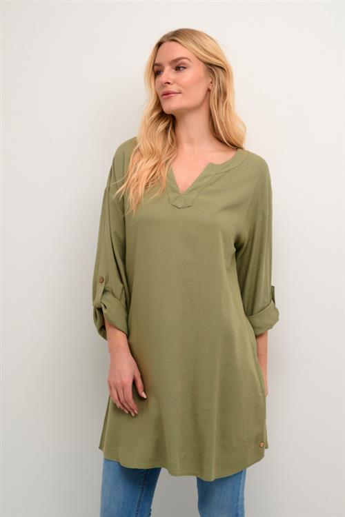 Se Cream Crventa Tunic Kvinde Oil Green Tunikaer Str 46 - hos Magasin ved Magasin