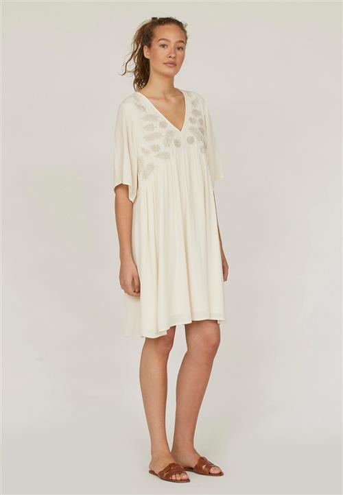 SisterS Point Inzadr Kvinde Cream/bamboo Midi Kjoler Str L - hos Magasin