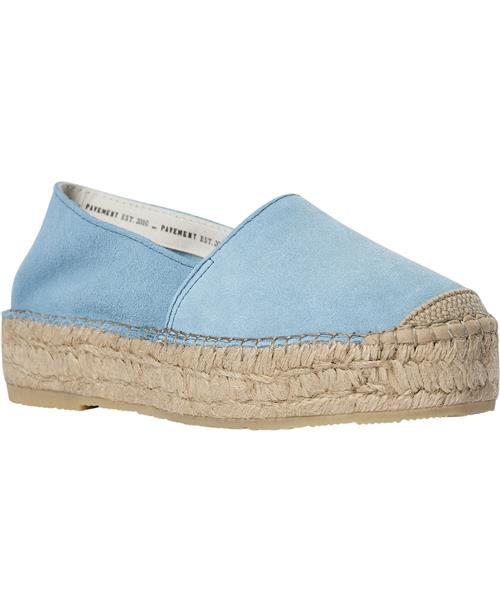 Pavement Ida Kvinde Pastel Blue Suede Espadrillos Str 41 - Læder hos Magasin