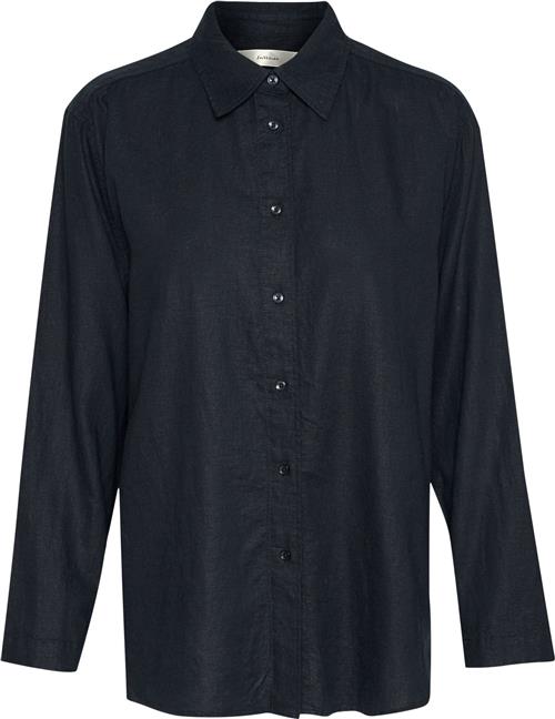 Se InWear Ellieiw Shirt Kvinde Marine Blue Langærmede Skjorter Loose Fit Str 42 - hos Magasin ved Magasin