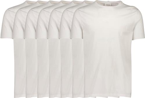 Se Lindbergh Basic Oneck tee S/S 7 Pack Mand Hvid Kortærmede T-shirts Regular Fit Str S - hos Magasin ved Magasin