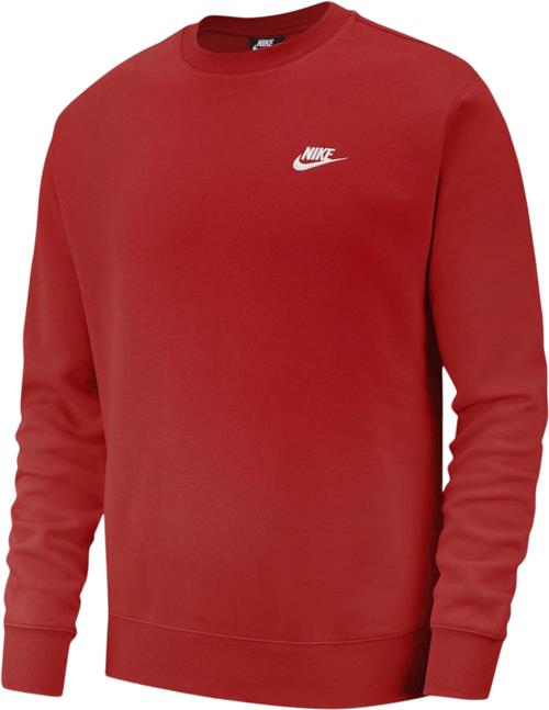 Nike Club Crewneck Mand Red Sweatshirts Str XS - Bomuld hos Magasin