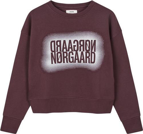 Se Mads Nørgaard - Copenhagen Organic Sweat Tilvina Sweatshirt Kvinde Rød Sweatshirts Str XXXL - hos Magasin ved Magasin