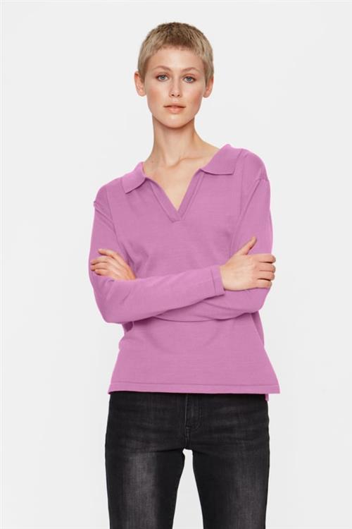 Se Saint Tropez Milasz Polo Pullover Kvinde Mulberry Langærmede Bluser Str S - hos Magasin ved Magasin