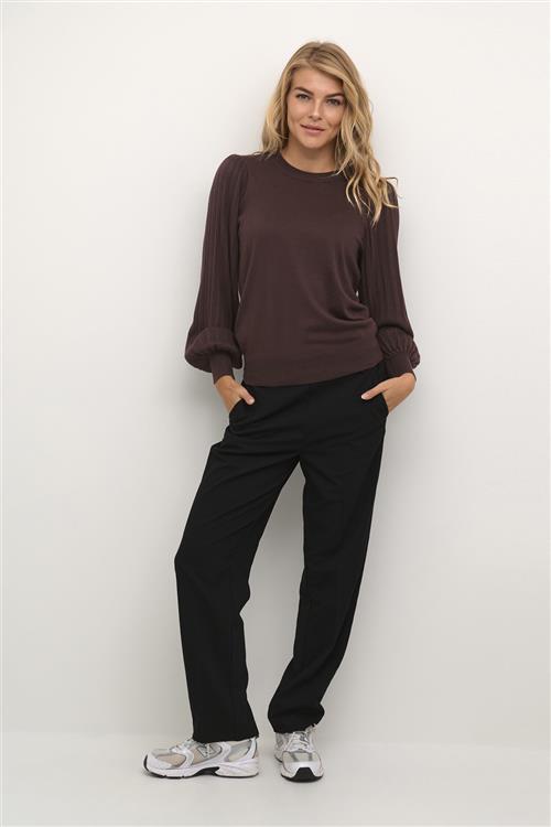 Se Kaffe Kalone Knit Pullover Kvinde Java Langærmede Bluser Regular Fit Str XS - Nylon hos Magasin ved Magasin