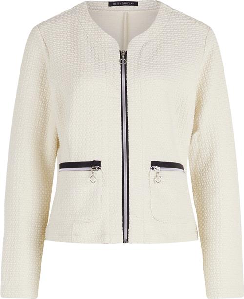 Betty Barclay Sweat Jacke Kurz Kvinde Pastel Sand Langærmede Bluser Str 44 - hos Magasin